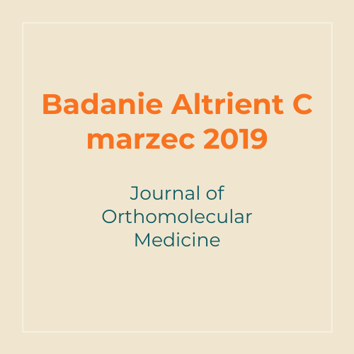 You are currently viewing Najnowsze badanie Altrient®C Marzec 2019 Journal of Orthomolecular Medicine.